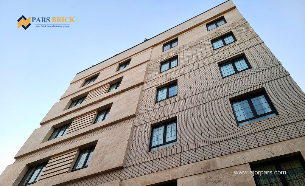 Building Facade with Firebrick