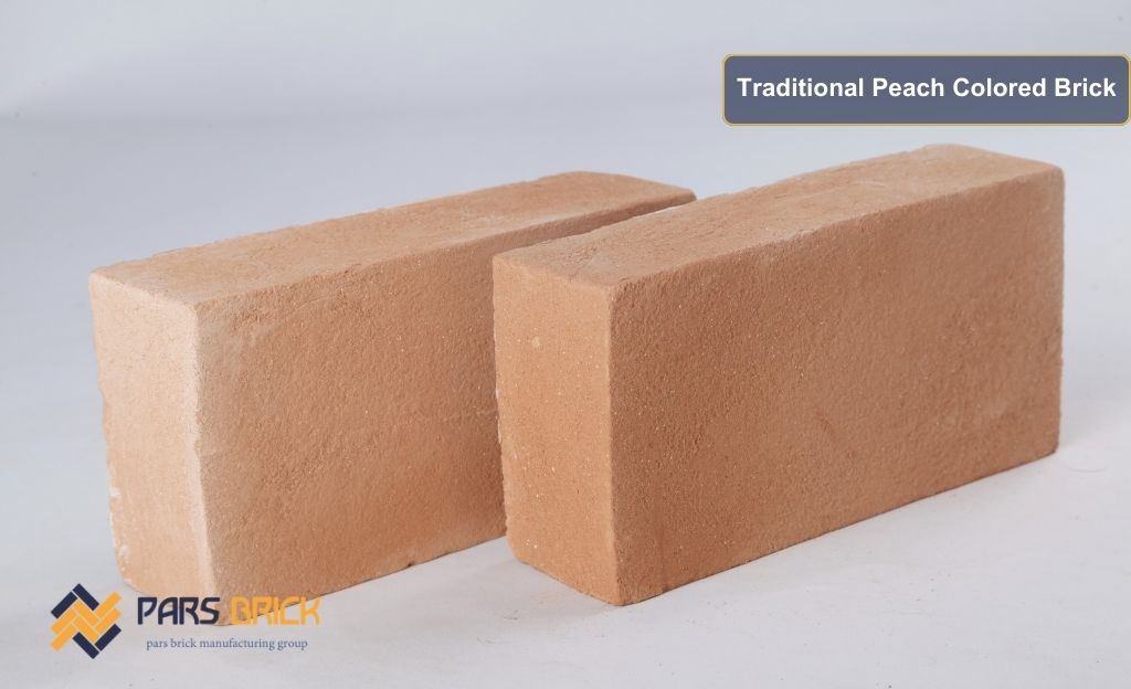 Peach colored facing brick